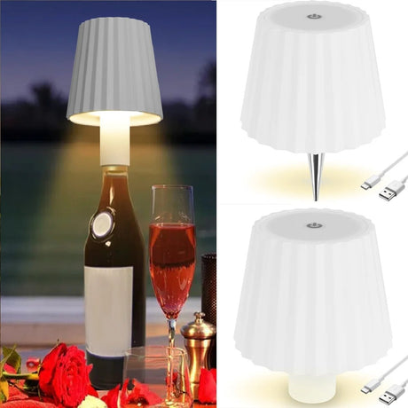 Cordless LED Wine Bottle Table Lamp - Hans Lumiere