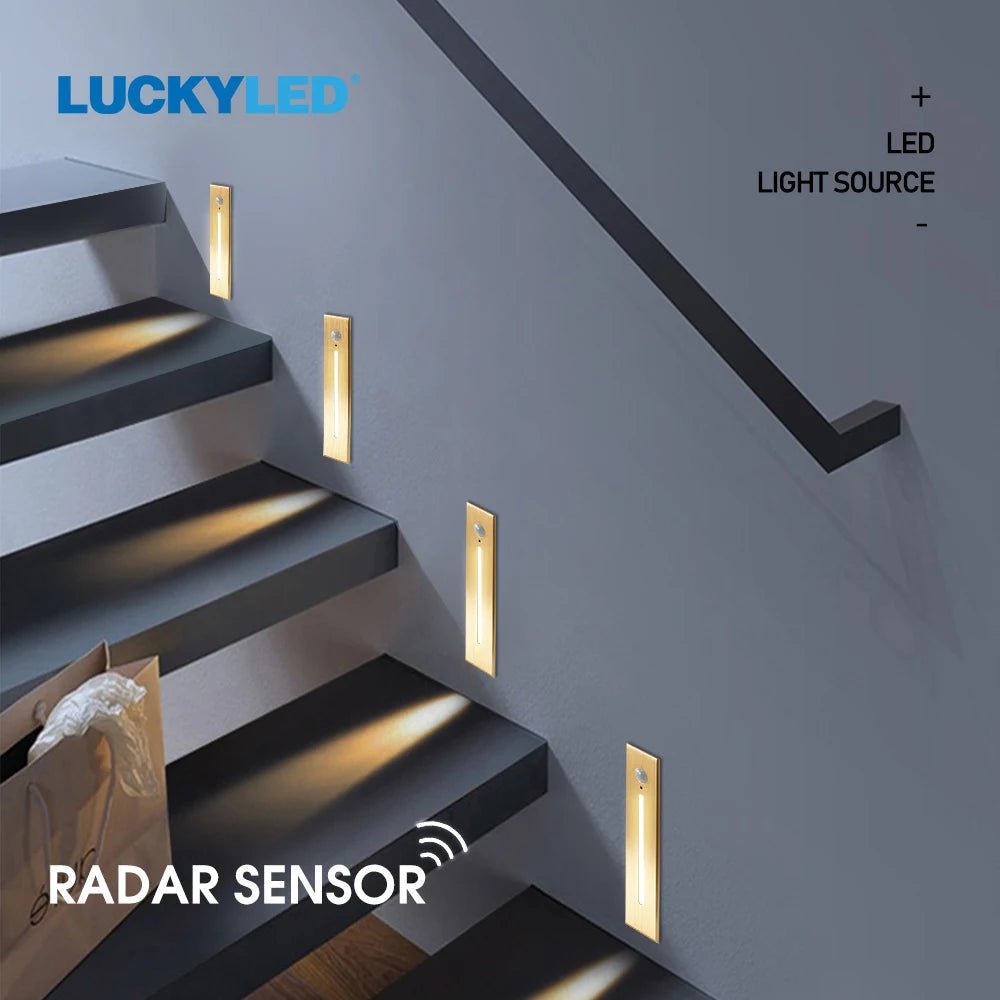 Corridor Staircase Step Recessed LED Wall Lighting With PIR Sensor - Hans Lumiere