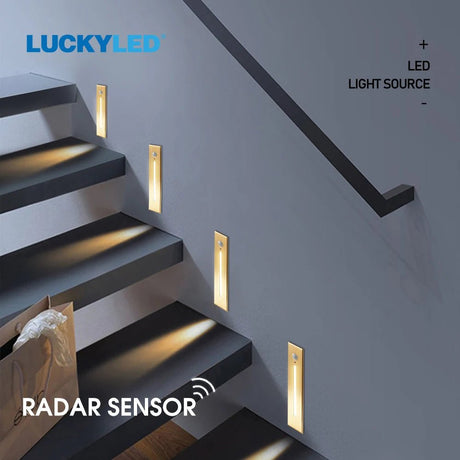 Corridor Staircase Step Recessed LED Wall Lighting With PIR Sensor - Hans Lumiere