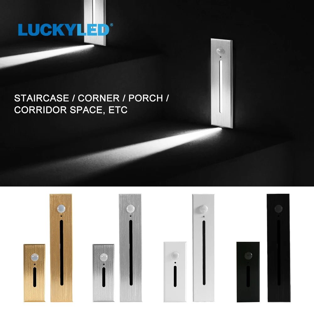 Corridor Staircase Step Recessed LED Wall Lighting With PIR Sensor - Hans Lumiere