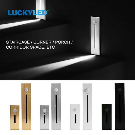 Corridor Staircase Step Recessed LED Wall Lighting With PIR Sensor - Hans Lumiere