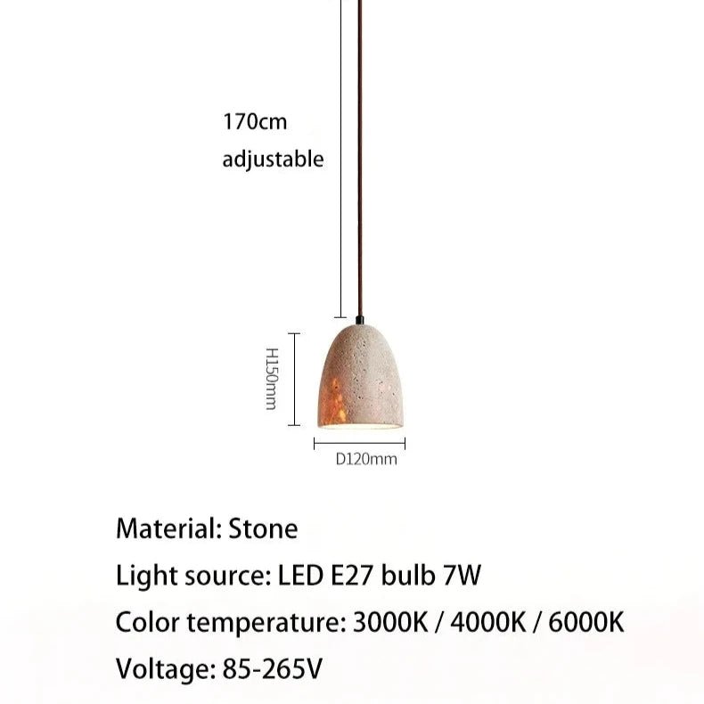 Cream Style Small Stone LED Chandelier - Hans Lumiere