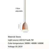 Cream Style Small Stone LED Chandelier - Hans Lumiere