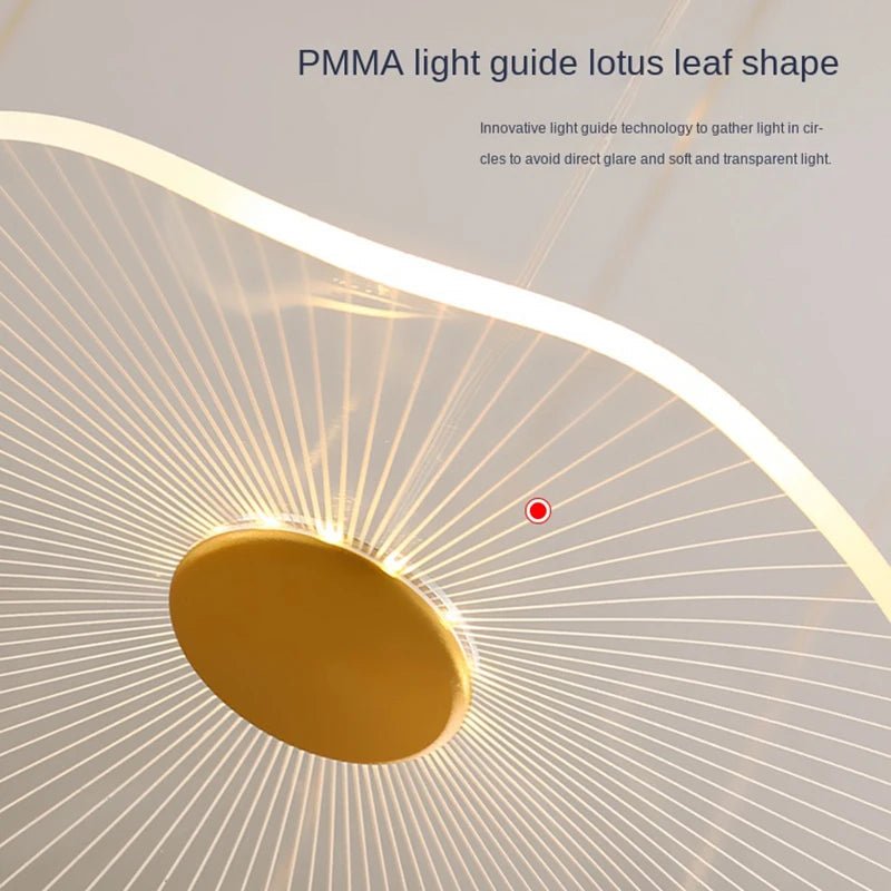 Creative Acrylic Lotus Leaf Shaped Pendant Lamp - Hans Lumiere