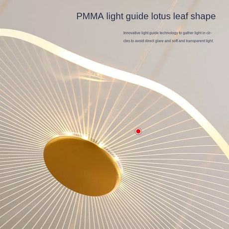Creative Acrylic Lotus Leaf Shaped Pendant Lamp - Hans Lumiere