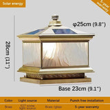 Creative Brass Outdoor Solar Post Lamp - Hans Lumiere