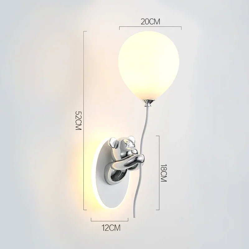 Creative Cartoon Balloon Golden Wall Light - Hans Lumiere