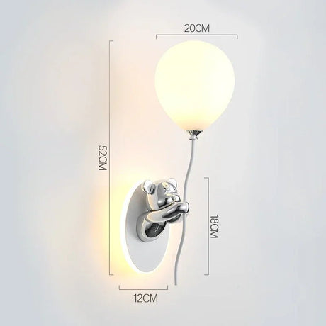 Creative Cartoon Balloon Golden Wall Light - Hans Lumiere