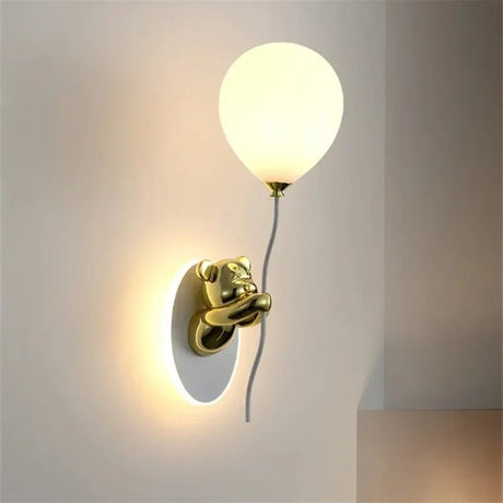 Creative Cartoon Balloon Golden Wall Light - Hans Lumiere