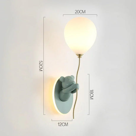 Creative Cartoon Balloon Golden Wall Light - Hans Lumiere
