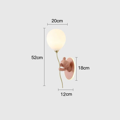 Creative Cartoon Balloon Golden Wall Light - Hans Lumiere