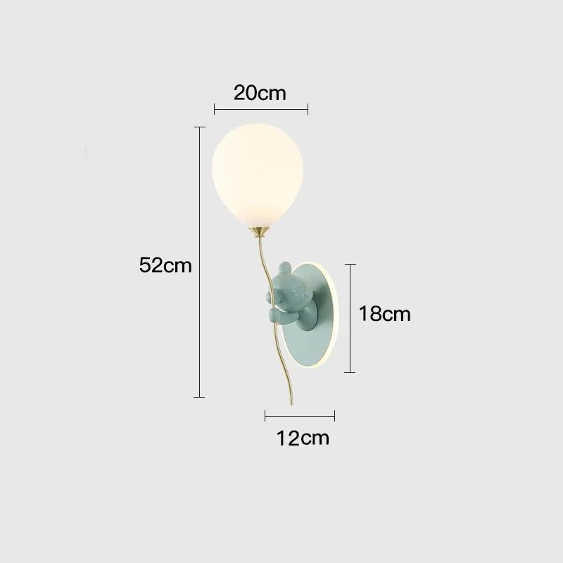 Creative Cartoon Balloon Golden Wall Light - Hans Lumiere