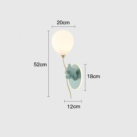 Creative Cartoon Balloon Golden Wall Light - Hans Lumiere