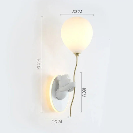 Creative Cartoon Balloon Golden Wall Light - Hans Lumiere