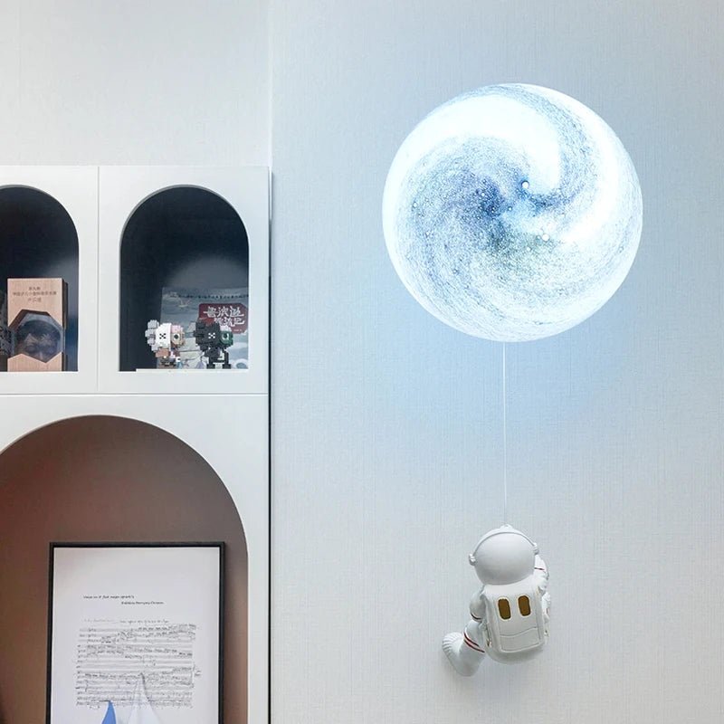 Creative Copper Moon Astronaut Boy Toy LED Wall Lamps - Hans Lumiere