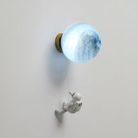 Creative Copper Moon Astronaut Boy Toy LED Wall Lamps - Hans Lumiere