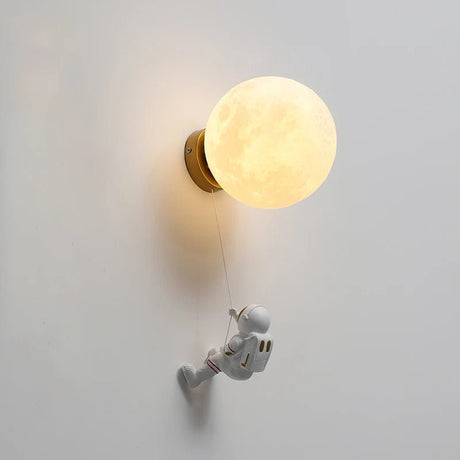 Creative Copper Moon Astronaut Boy Toy LED Wall Lamps - Hans Lumiere