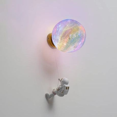 Creative Copper Moon Astronaut Boy Toy LED Wall Lamps - Hans Lumiere