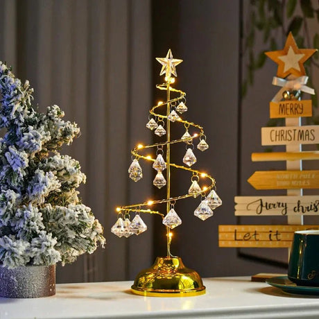 Creative Crystal Diamond Christmas Tree LED Lamp - Hans Lumiere