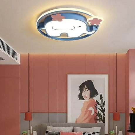 Creative Elephant Cartoon Led Ceiling Lights - Hans Lumiere