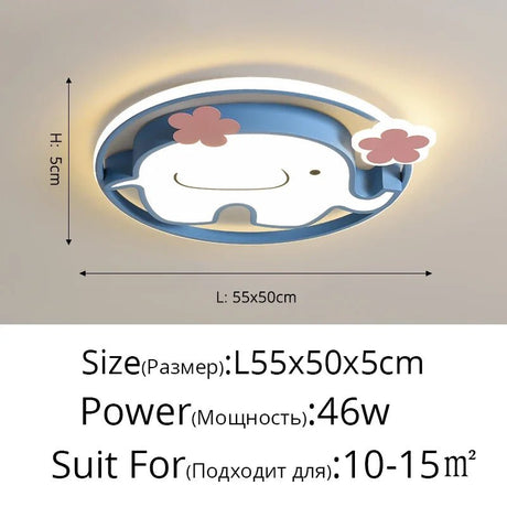 Creative Elephant Cartoon Led Ceiling Lights - Hans Lumiere