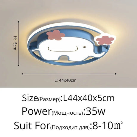 Creative Elephant Cartoon Led Ceiling Lights - Hans Lumiere