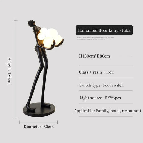 Creative Humanoid Art Sculpture Dance Goddess Decoration Lamp - Hans Lumiere