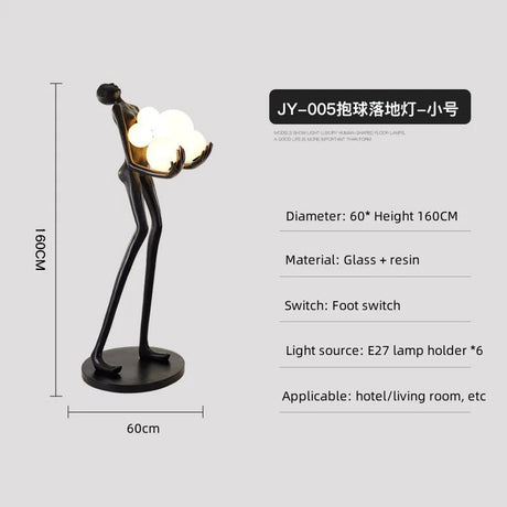 Creative Humanoid Art Sculpture Dance Goddess Decoration Lamp - Hans Lumiere