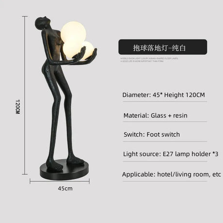 Creative Humanoid Art Sculpture Dance Goddess Decoration Lamp - Hans Lumiere