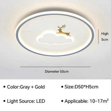 Creative Nordic Cartoon LED Ceiling Light - Hans Lumiere