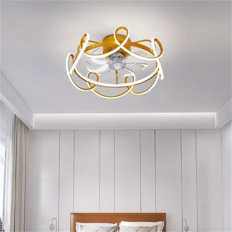 Creative Nordic Ceiling Fan With Lights And Remote Control - Hans Lumiere