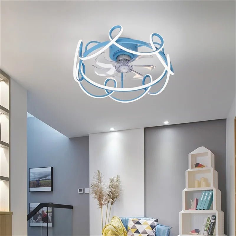 Creative Nordic Ceiling Fan With Lights And Remote Control - Hans Lumiere