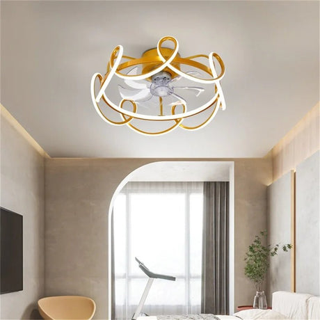 Creative Nordic Ceiling Fan With Lights And Remote Control - Hans Lumiere