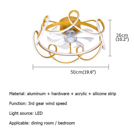 Creative Nordic Ceiling Fan With Lights And Remote Control - Hans Lumiere