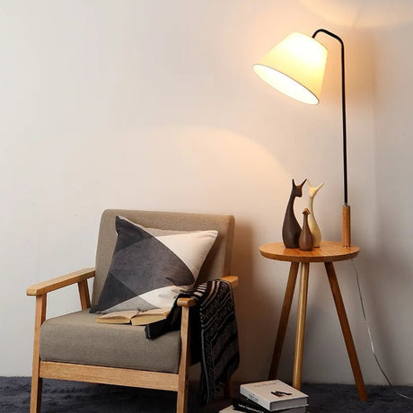 Creative Nordic Wood Art Frame Floor Lamp - Hans Lumiere