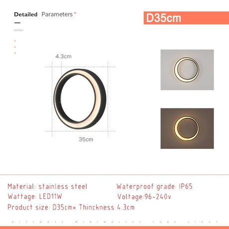 Creative Round Moon Outdoor Lamp - Hans Lumiere