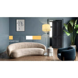 Crystal LED Floor Lamp With Tall Pole Fabric Shade - Hans Lumiere