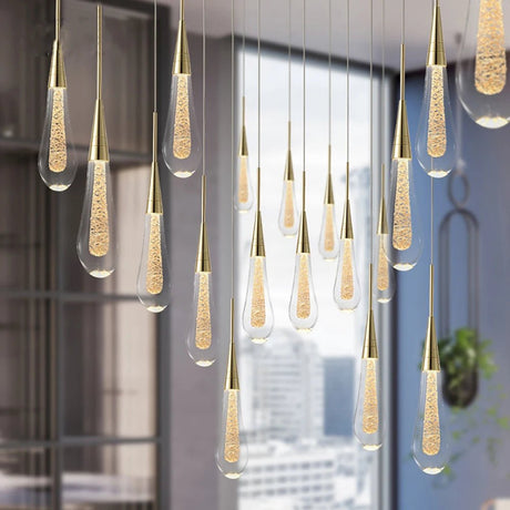 Customizable Post - Modern Crystal Glass LED Pendant Light - Hans Lumiere