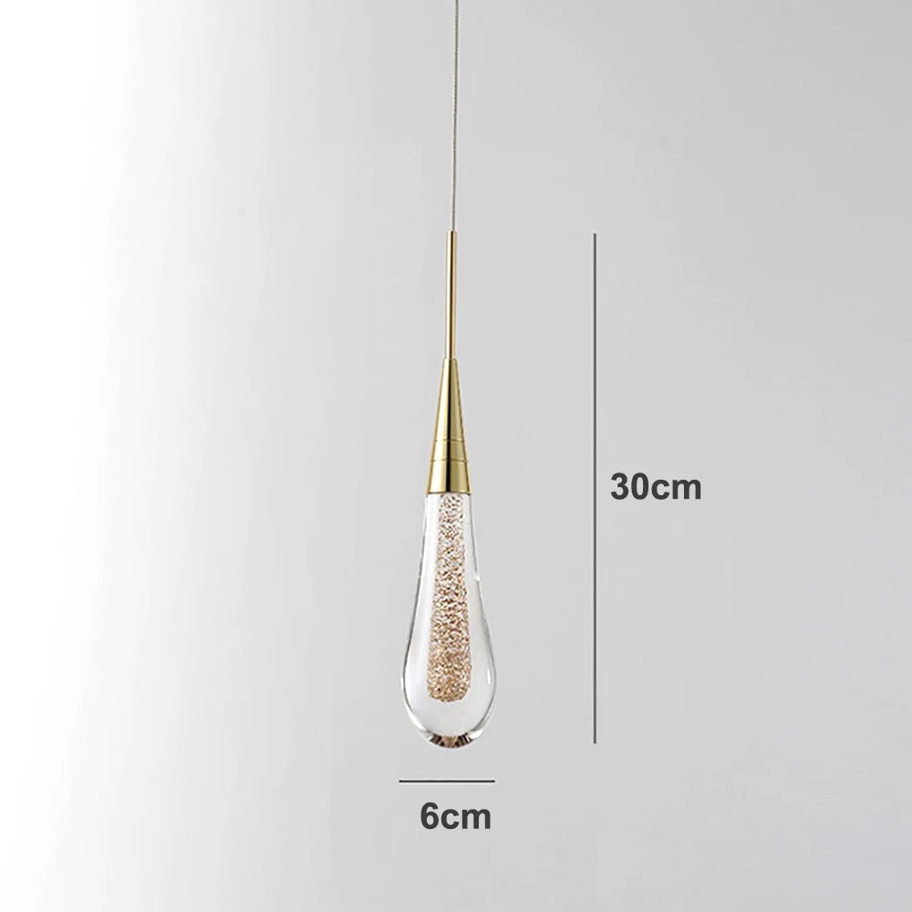 Customizable Post - Modern Crystal Glass LED Pendant Light - Hans Lumiere