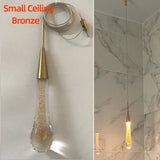 Customizable Post - Modern Crystal Glass LED Pendant Light - Hans Lumiere