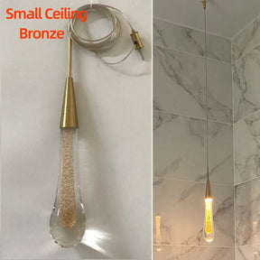 Customizable Post - Modern Crystal Glass LED Pendant Light - Hans Lumiere
