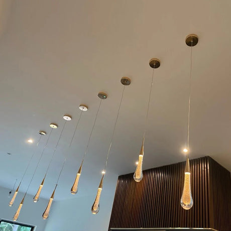 Customizable Post - Modern Crystal Glass LED Pendant Light - Hans Lumiere
