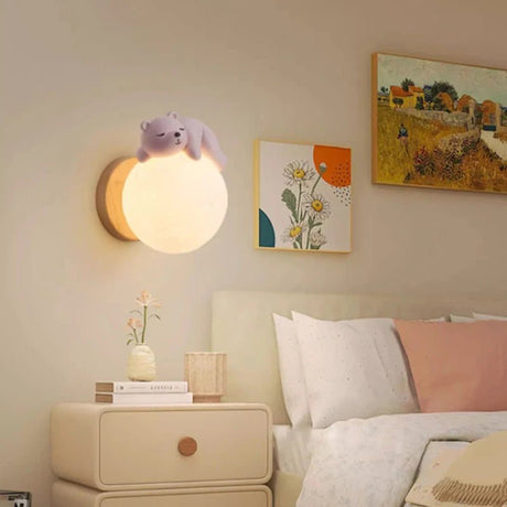 Cute Bear & Rabbit Children's Room Wall Lamps - Hans Lumiere