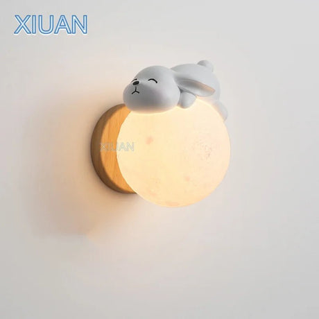 Cute Bear & Rabbit Children's Room Wall Lamps - Hans Lumiere