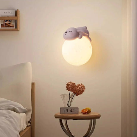 Cute Bear & Rabbit Children's Room Wall Lamps - Hans Lumiere