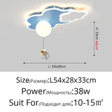 Cute Cartoon Cloud plane LED Ceiling Light - Hans Lumiere