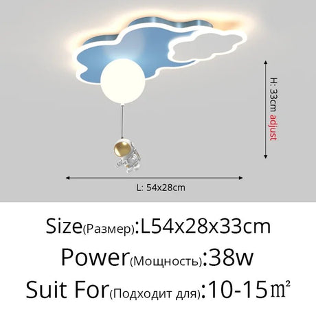 Cute Cartoon Cloud plane LED Ceiling Light - Hans Lumiere