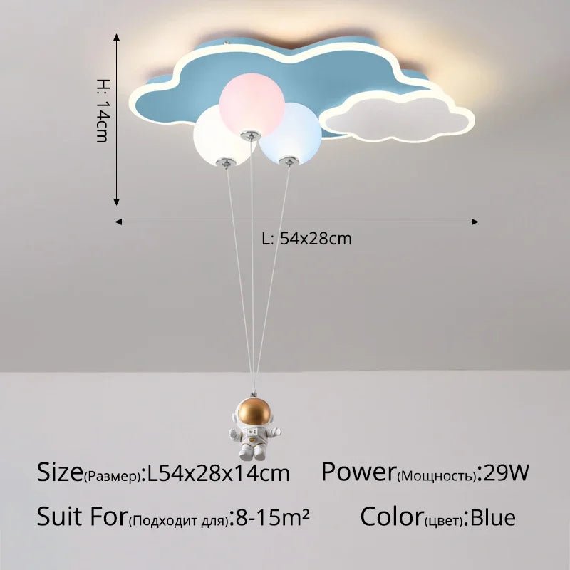 Cute Cartoon Cloud plane LED Ceiling Light - Hans Lumiere