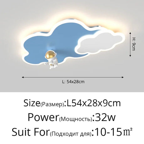 Cute Cartoon Cloud plane LED Ceiling Light - Hans Lumiere