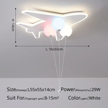 Cute Cartoon Cloud plane LED Ceiling Light - Hans Lumiere